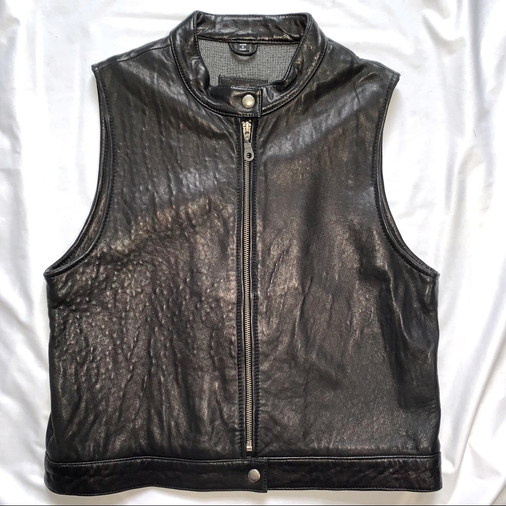 🦺 Fitigues Black Leather Vest 🦺